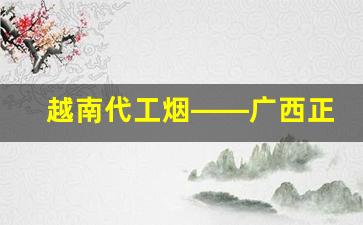 越南代工烟——广西正宗越南代工香烟批发-越南代工厂加工的烟是否可以购买