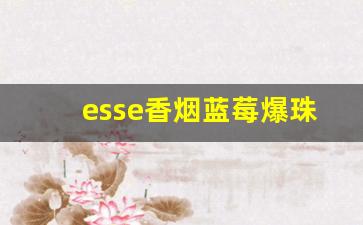 esse香烟蓝莓爆珠-esse香烟蓝莓双爆珠多少钱