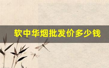 软中华烟批发价多少钱一条-软中华烟在多少钱能买到