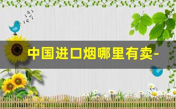 中国进口烟哪里有卖-进口烟的价格一般是多少