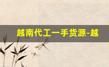 越南代工一手货源-越南代工一手货源货到付款