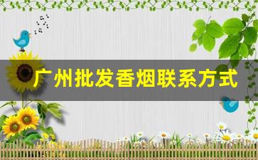 广州批发香烟联系方式-香烟采购联系方式
