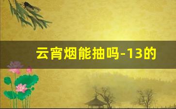 云宵烟能抽吗-13的云烟抽起来怎么样