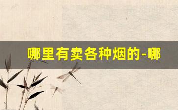 哪里有卖各种烟的-哪个地方有卖最便宜的烟