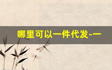 哪里可以一件代发-一件代发需要自己垫付资金吗