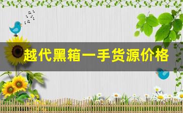 越代黑箱一手货源价格表-原箱多少钱一箱
