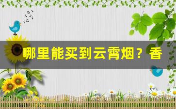 哪里能买到云霄烟？香烟批发货到付款价格-哪里有批发云霄烟的