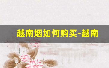 越南烟如何购买-越南烟一般多少钱一包