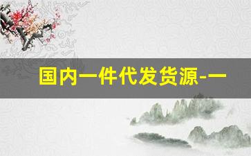 国内一件代发货源-一件代发货源价格高
