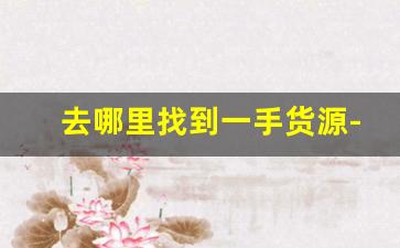 去哪里找到一手货源-一手货源批发去哪儿找