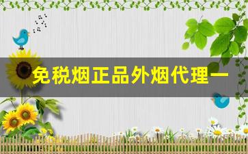 免税烟正品外烟代理一手货源-免税烟供货商最新