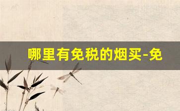 哪里有免税的烟买-免税店的烟别的地方能买到吗