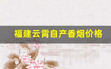福建云霄自产香烟价格表-福建云霄香烟现在有没有