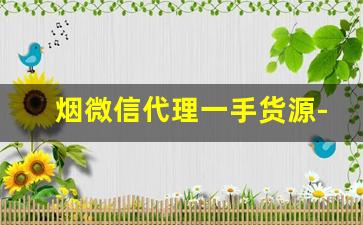 烟微信代理一手货源-烟批发供应商同城