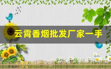 云霄香烟批发厂家一手货源-云霄烟厂家直供 佛山