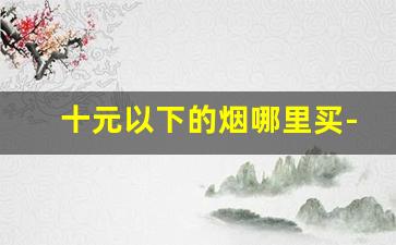 十元以下的烟哪里买-十三元能买的烟