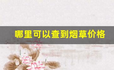 哪里可以查到烟草价格目录表-每日全国烟草价格一览表