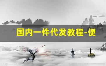 国内一件代发教程-便宜的一件代发平台
