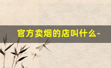 官方卖烟的店叫什么-商店卖烟的价位