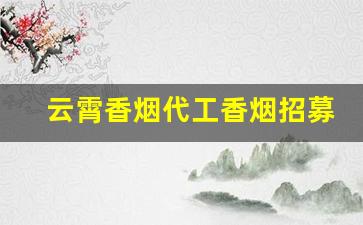 云霄香烟代工香烟招募代理-云霄烟怎么销售