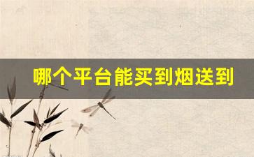 哪个平台能买到烟送到家里呢-怎么买烟送到家