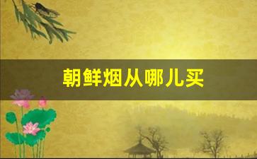 朝鲜烟从哪儿买