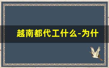 越南都代工什么-为什么越南代工的质量差