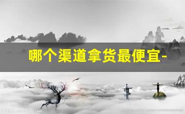 哪个渠道拿货最便宜-个人拿货哪里便宜