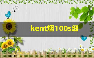 kent烟100s细支白壳-kent100s香烟价格表和图片