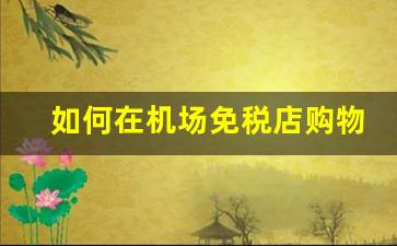 如何在机场免税店购物-不坐飞机怎么进机场免税店购物