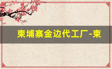 柬埔寨金边代工厂-柬埔寨中国工厂车间图片