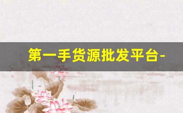 第一手货源批发平台-真正的一手货源网站