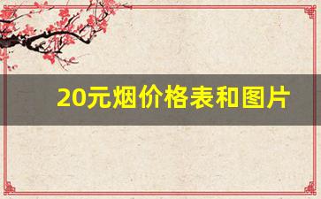 20元烟价格表和图片-10元烟价格一览表2024