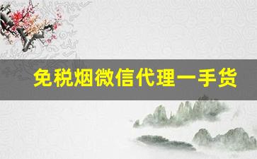 免税烟微信代理一手货源-免税烟销路